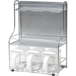 펄메탈 H7487 주방 저장용품 2단 조미료 선반, 3단, 은색 DH5961595 Condiment Stand : 브로노몰