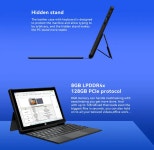 2in1 윈도우 PC 10.1인치 태블릿 인텔 셀러론 J4125 8G 램 128G SSD 1280x800 IPS 11 OS 비즈니스 사무용 Intel J4120 : 블루어원