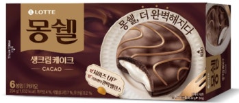 몽쉘 생크림케이크 카카오 롯데제과 204g : 마켓펀치
