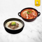 [원할머니] 명품설렁탕 600g x 3팩 + 부대찌개 500g x 3팩 : 푸드럽