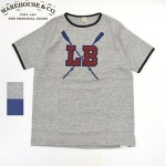 wear house 웨어하우스 남성용 반팔 크루넥 프론트 프린트 티셔츠 링거티셔츠 4059-LB : 도모재팬