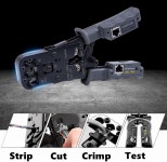 Yankok [HT-022 모듈형 플러그 크림퍼] 크림프 RJ45 8P8C RJ12 RJ11 6P6C/4C/2C RJ10 및 RJ9 4P4C/2C 커넥터 스트립 컷 Ht022 : DIGIX