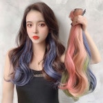 여성헤어 똑딱이헤어피스 여성 컬러 포인트 볼륨웨이브 피스 X4개 붙임머리 붙임머리가발 : 스마트스트릿몰