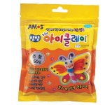 긋픽 아이클레이 50g 주황 칼라점토 점핑클레이 고무점토 : 긋픽