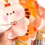 연은마트 스탠딩형 동물 캐릭터 지퍼백 어린이집지퍼백 동물모양 : 연은마트
