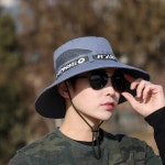 여름모자 등산 낚시모자 남자모자 어부모자 봄여름 차양 실외모자 둥근 둘레 관광용 선방모자 : Hopangman