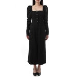 GANNI STRETCH STRIPED FITTED MIDI DRESS (F7894 683) (스트레치 스트라이프 핏 미디 드레스) : BT9