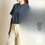 단톤 포켓 반팔 티셔츠 무지 여성 DT-C0197TCB-1 9컬러 : 글로벌 아틀리에
