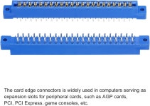 인쇄 PCB 회로 기판 아케이드 2팩용 MECCANIXITY 카드 엣지 커넥터 블루 소켓 44 핀 3.96mm 피치 44 Pin : 준커머스24