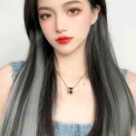 무진 브릿지 헤어피스 5p 애쉬그레이 부분가발 셀프붙임머리 : 무진산업유통