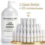 Seruvia Lash 2L / 676 대량 리필 키트 무향 속눈썹 연장 클렌저 Bath 4... 아이라이너 워시 2 브러시 22 애프터케어 카드 : 도다도다마store