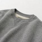 F.O.B FOB 팩토리 F7098 남성용 크루넥 스웨트셔츠 긴팔 무지 면 일본제 : 도모재팬