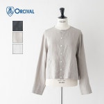 orcival 오르치발 린넨 크루넥 카디건 여성용 40수 리넨 원단 모델명 OR-A0783 YLM : 레어바이브