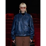 UNALLOYED [샤이니 키, 엄지윤 착용] LEATHER WESTERN BLOUSON / BLUE 1033886 : parkstarmall5