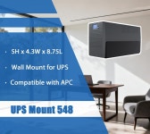 UPS 마운트 548 | 헤비 듀티 무정전 전원 공급 장치 월 배터리 백업 서지 보호 브래킷 냉간 압연 강철 블랙 UPSM-548 APC UPS와 호환... 