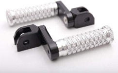 오토반88 모터사이클 풋페그(프론트/라이더 - 스트리트 타입 40mm 연장) 야마하 MT-09 트레이서(2015-2018)와 호환(실버) : 시온플러스