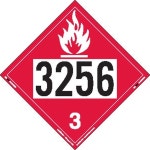 라벨마스터 ZT2-3256 UN 3256 가연성 액체 위험물 플래카드 태그보드(25팩) : 루프웨이브온