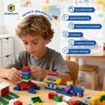 120pcs 2x4 클래식 벌크 빌딩 브릭 크리에이티브 플레이 세트 블록 장난감 액세서리 - 5가지 컬러 구성 부품 토이 세트(주요 120pcs... 