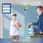 탁구 셀프 연습기 실내 훈련기 자동 가정용 핑퐁 트레이너 1인용 스윙 운동 머신 탁구공 6개 세트 : 1미래로