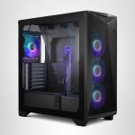 MSI MPG GUNGNIR 300R 공기 흐름 - 프리미엄 미드 타워 게이밍 PC 케이스 강화 유리 측면 패널 ARGB 120mm 팬 최대 1_MPG GUNGNIR 300R... 