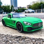 BDTCTK /24 AMG GTR 자동차 모델카 아연 합금 소리와 빛이 있는 자동차를 소년 소녀 선물용으로 반납(그린) : 사는게 이런 거지