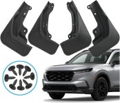 EAQPA 4pcs 성형 자동차 진흙 플랩 스플래시 가드 CR-V 2023 2024 머드가드 프론트 리어 좌측 펜더 : 케이케이케이몰