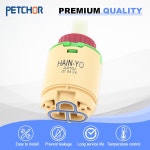 PETCHOR HJ-40 JL01GJ 수도꼭지 카트리지 교체 직경 40mm 샤워 여러 브랜드 및 욕조 카트리지와 호환 가능 : 사과중심