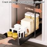 Kitchens Unders 싱크 셸프 아래 수납 키친 오가나이저 2단 서랍식 주방 캐비닛 다목적 선반 슬라이드아웃 서랍 오거나이저... 