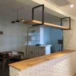 천장 선반 카페 원목 천정 바 랙 다용도 인테리어 주방 홈바 진열장 철제 수납장 정리대 거치대 식당 수납 식기 벽걸이 : orderflow6488