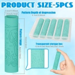 Beinkmake 5Pcs 오션 엘리먼트 폴리머 클레이 텍스처 롤러 DIY 보석 제작 스크랩북 도자기 제작을 위한 보관 케이스가 있는 플라스틱 도구... 