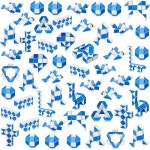 60팩 24블록 피젯 스네이크 큐브 미니 트위스트 매직 스네이크 퍼즐 스피드 큐브 스타킹 파티 선물 가방 필러 파티 선물 (블루) : 베닌커머스