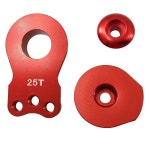 1/10 RC 차량용 2Pcs 알루미늄 조절식 25T 하이토크 서보 세이버 TRX4 TRX6 SCX10 카프라 후타바 및 타미야 서(빨간색)와 호환 가능... 