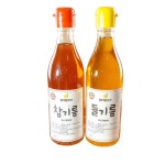 문경현대방앗간 국산 참기름 들기름 350ml 단품세트 1+1 2병 : 시인영