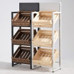 빵 진열대 베이커리 원목 매대 진열랙 제빵 판매대 카페 프레임 쿠키 야채 진열장 : 썬앤문디렉트