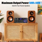 사이브로솔 AK45 스테레오 오디오 300W 홈 2채널 무선 블루투스 5.0 파워 시스템 FM 라디오 USB SD 카드 리모컨 시어터 : 초초글로벌777