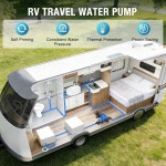 크레스트웨이브 12V RV 워터 펌프 3.3GPP 50PSI R3526144D 퀵 커넥트 포트가 있는 트리플엑스 챔버 다이어프램 압력 스위치가 셀프 프라이밍... 