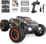 하이복싱 리모컨 자동차 16889 1:16 스케일 2.4Ghz RC 4x4 오프로드 트럭 방수 RTR 몬스터 36KM/H 배터리 2개로 와 성인을 위한 장난감 35분... 