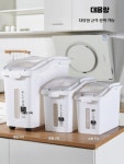 업소용밀가루통 쌀 보관통 잡곡 보관 밀폐용기 20kg 방충 F_80L(F8888+큰 삽) 슬라이딩 커버 : 서울우진컴퍼니