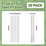 FVSEC 25팩 48인치 나무 성장 튜브 분리 가능한 지퍼 타이가 있는 통풍형 분할 묘목 보호대 묘목을 위한 식물 쉼터 절단 및 사슴 설치류에... 