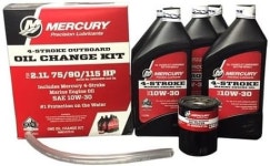 머큐리 2.1L 75/90/115 EFI 아웃보드용 8M0107510 10W-30 4행정 아웃보드 오일 교환 키트 - : 민네아