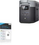 ECOFLOW 델타 맥스 휴대용 전원 스테이션과 호환되는 박스웨이브 스크린 프로텍터 - 클리어터치 크리스탈(2팩) HD 필름 스킨 스크래치 방지... 