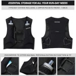 Build & Fitness LITEVEST Running Vest with 2X 500ml Soft Flasks – 7 Pockets Lightweight Breathable H : 완치메이트의 건강 스토어