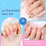 비틀스 2Pcs 20g 솔리드 네일 젤 티펙스 소프트 팁 아크릴 익스텐션용 매우 강력한 가짜 클리어 프레스 여름 아트 UV 라이트 필요 : 라인오버