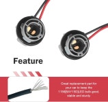 헤이지두 2 PCS 1156 LED 전구 소켓 플러그 방수 턴 라이트 배선... 대부분의 자동차에 적합한 범용(회색 #1156) 2 PCS Gray #1156 : 에이치본주