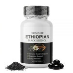 YATIME Ethiopian Back Seed Oi Capsues,Organic Cod Pressed Capsues,Immune Support & Digestion Energy : 디와이상사1