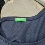 BENETTON 반팔 티 여 44/55 J6392 : 스카이빈티지