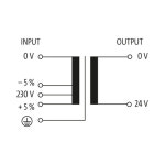 86033 MURR MET 1 상 안전 변압기 P 630VA 입력 230VAC /- 5% 출력 24VAC : 바운종합기기