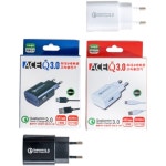 인지텔레콤 에이스 Q3.0 고속 충전기 화이트 1개 USB 1포트 (케이블 미포함) : 제이야드몰