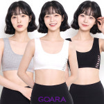 고아라 여성 스포츠 브라 탑 면스판 노와이어 브래지어 주니어 속옷 GBR5093 : 아이보리shop
