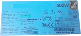 QEJWWGFI HSTNS-PC40 DL360 380G9 서버 전원 공급 장치 500W : 패스트릭